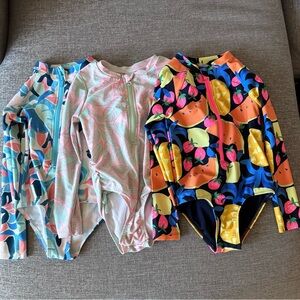 Colorful Long Sleeve Swimsuits Set